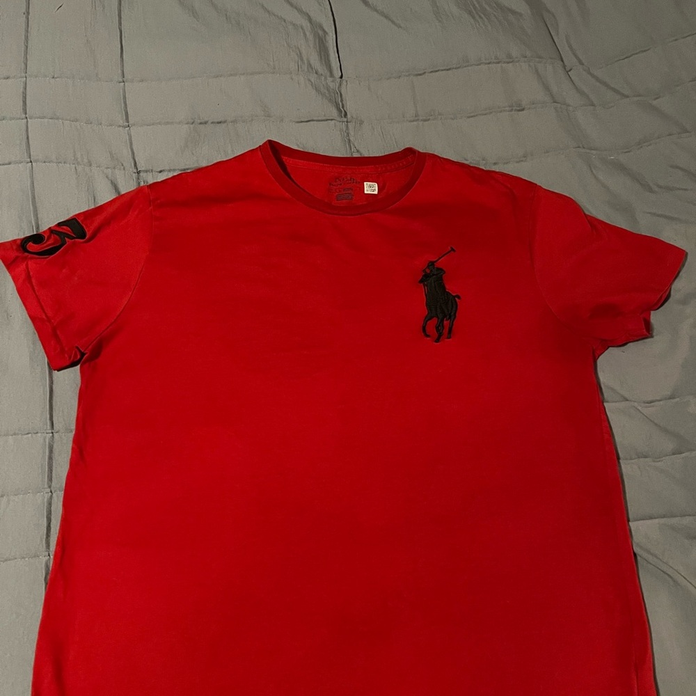 Polo by Ralph Lauren Men's Red Short Sleeve Tee Big Pony